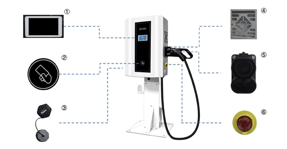 Жилой проект Ev Dc зарядное устройство 4.3 дюймовый сенсорный экран электромобильная станция CCS
