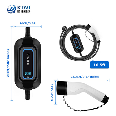 220V KIWI 3.5KW портативное зарядное устройство для электромобилей типа 2 16A J1772 для станции зарядки электромобилей