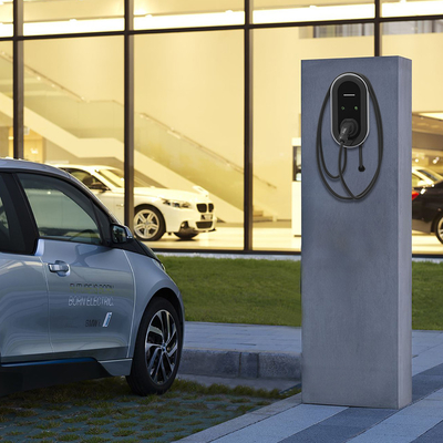 Стенномонутное / колонничное KIWI 22KW быстрое зарядное устройство для электромобилей для 380v входного напряжения и кабеля типа 1 2
