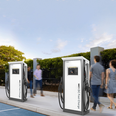 60KW/120KW DC 0-100A CCS Type 2 OCPP1.6 Двойные пистолеты Наземные зарядные станции для электромобилей