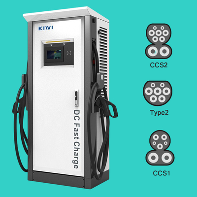 Частота сети 50Hz±10Hz Chademo Type2 120KW EV DC зарядная установка для электромобилей