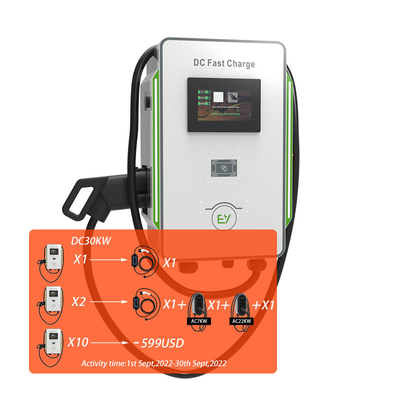 DC Wallbox Charger 30kW 40kW Автомобили CCS 40A Быстрое зарядное устройство для электромобилей 600V Сетевая частота 50Hz
